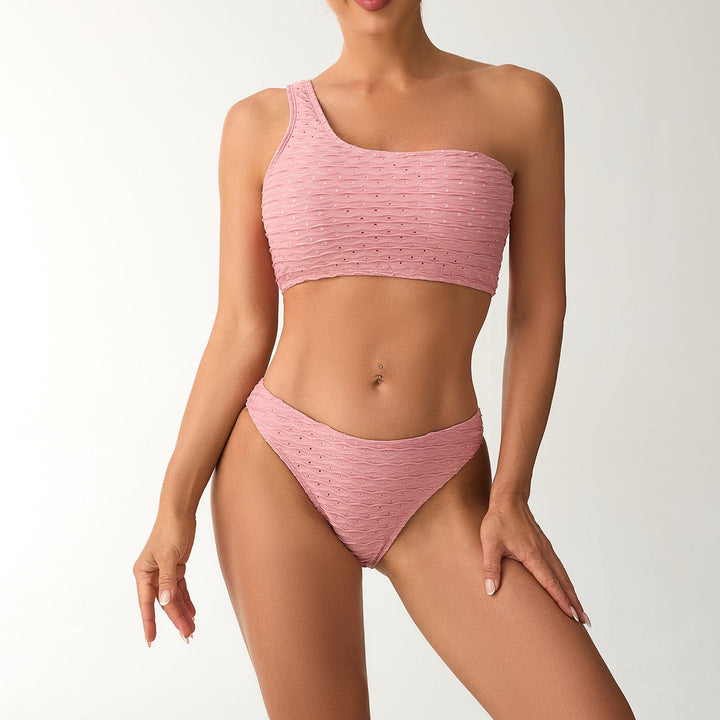 Damen Einseitiger Bikini mit strukturierter Oberfläche Drune