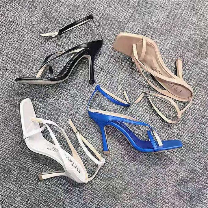 Damen High-Heel Sandalen mit elegantem Schnallenverschluss und modischem Riemendesign Drune