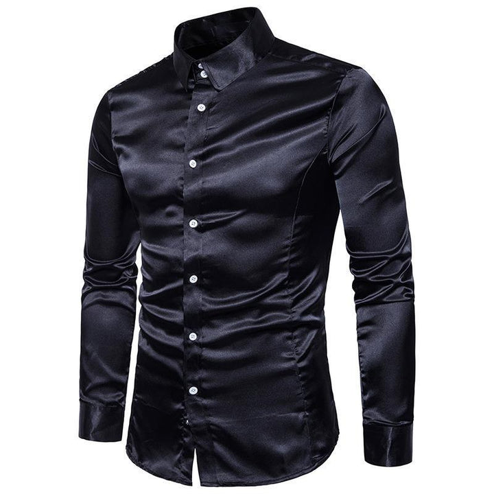 Herren elegantes Businesshemd aus hochwertigem Satin mit perfekter Passform Drune