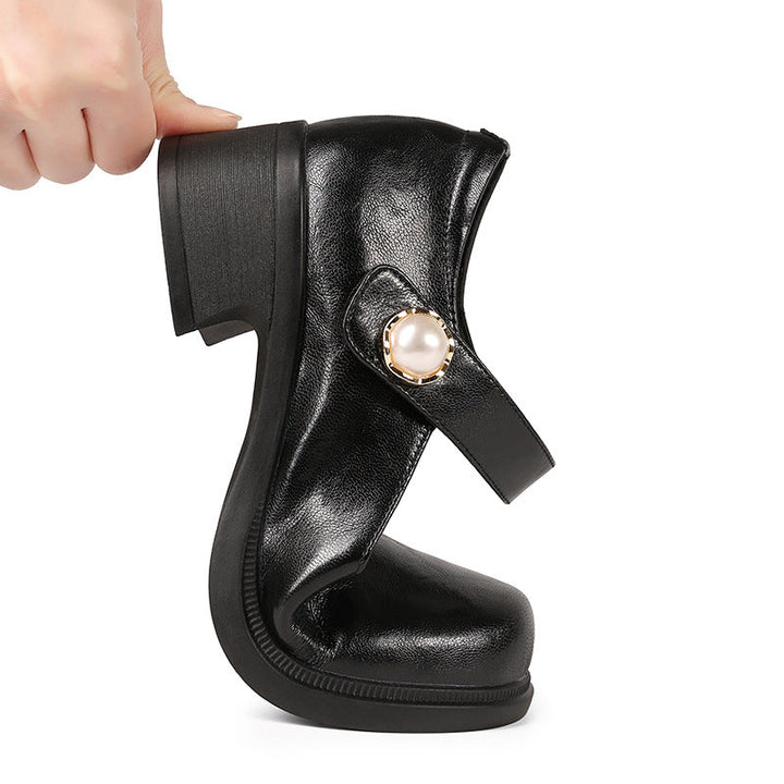 Damen Mary Jane Schuhe mit verstellbarem Riemen und bequemer Sohle Drune