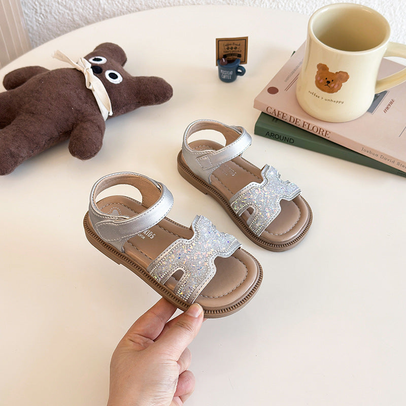 Kids Funkelnde Sommer-Sandalen Drune