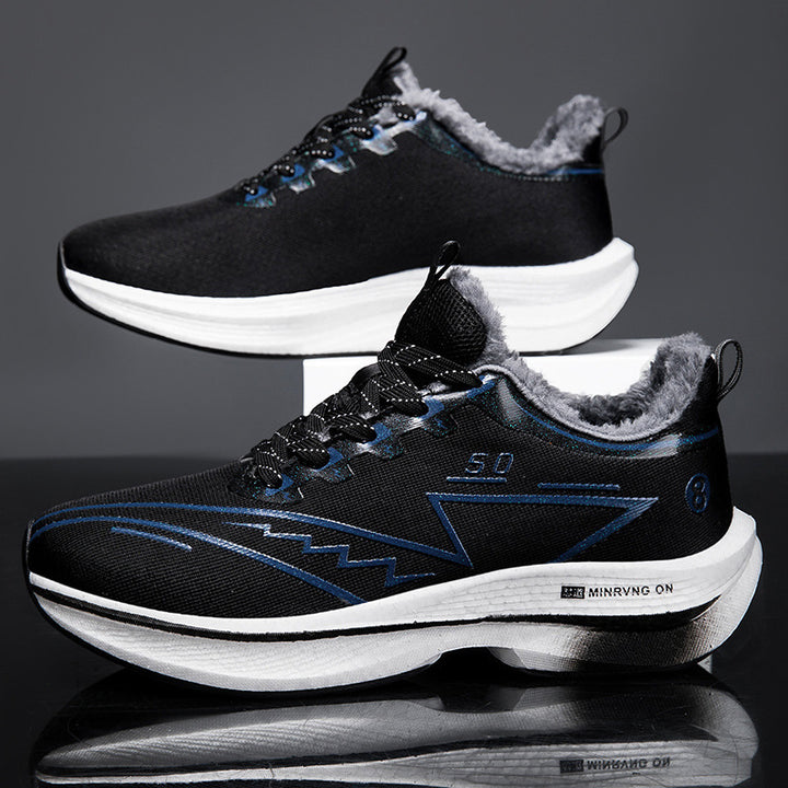 Damen nan gefütterte Thermo-Sneaker mit Teddyfutter, stoßdämpfender Keilsohle und rutschfester Laufsohle Drune