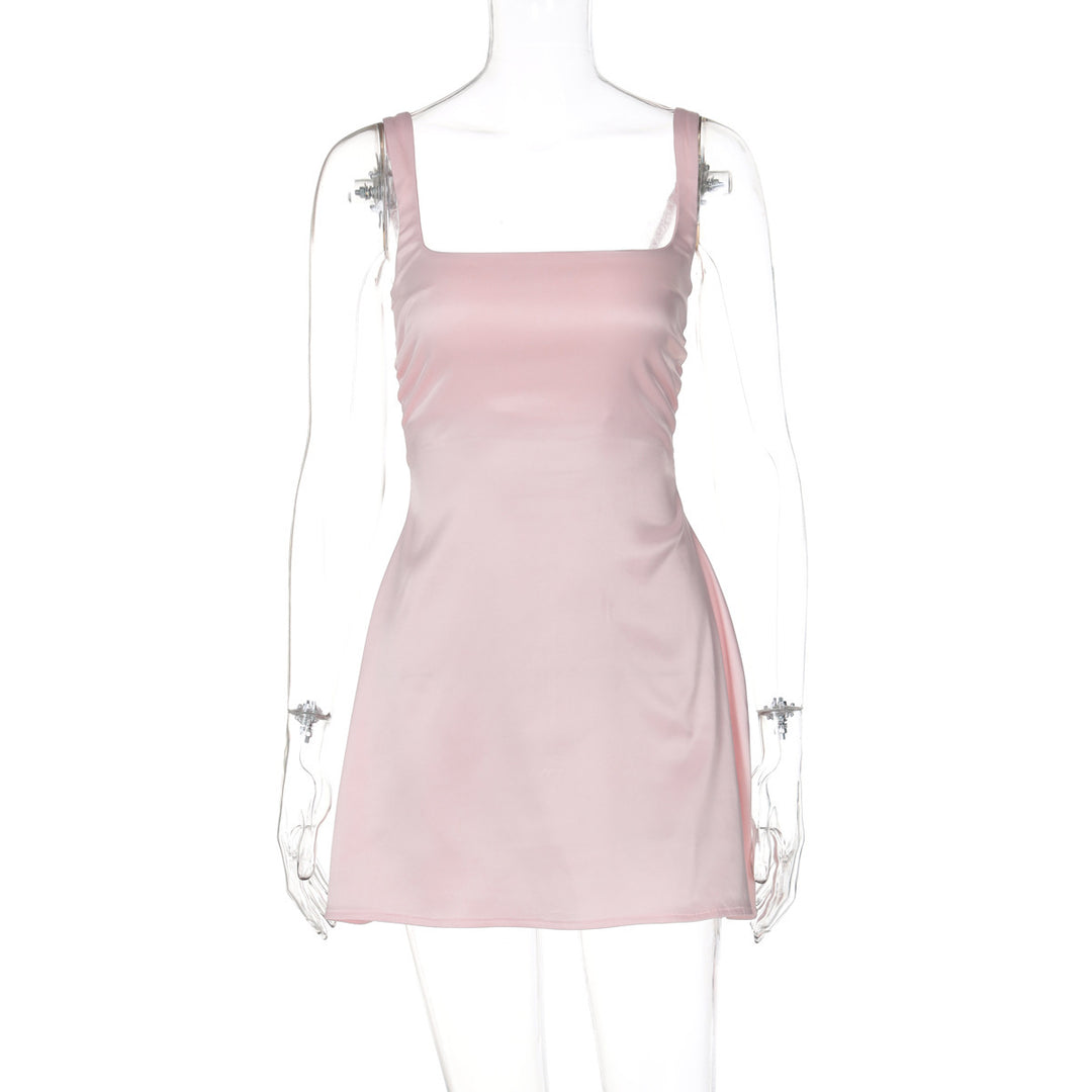 Damen Minikleid mit verspieltem Quadrat-Ausschnitt und figurumspielendem Schnitt Drune