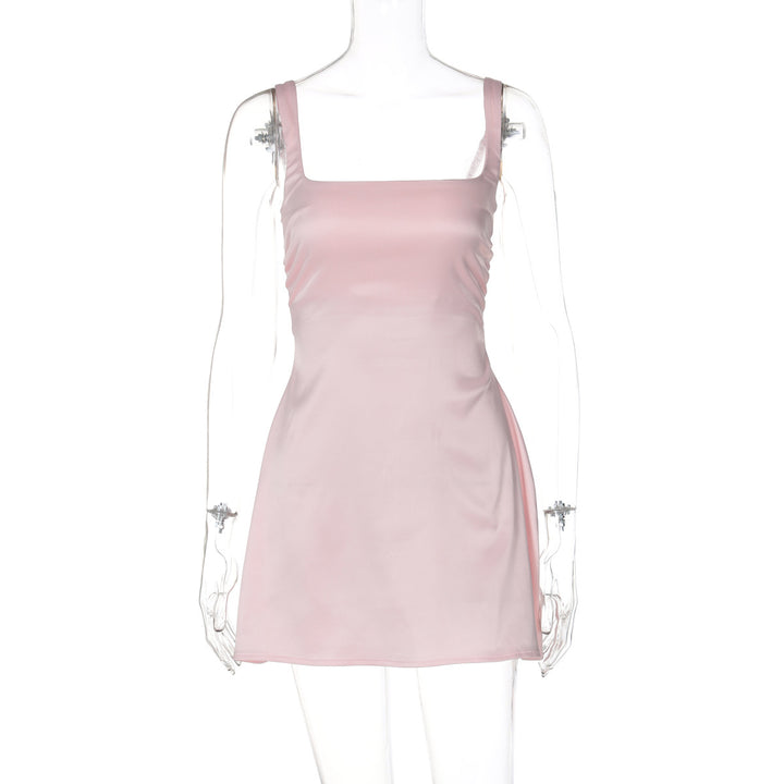 Damen Minikleid mit verspieltem Quadrat-Ausschnitt und figurumspielendem Schnitt Drune