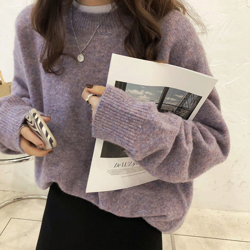 Damen Oversized Strickpullover mit Rippdetails Drune