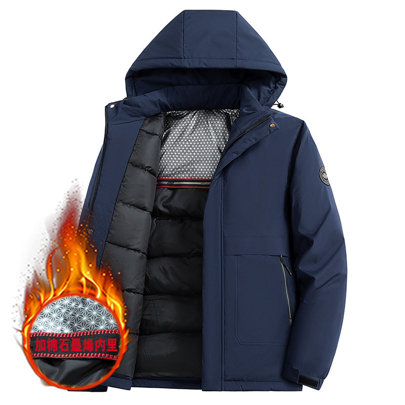 Herren Wasserabweisender Winterparka mit thermo-reflektierendem Steppfutter und Kapuze Drune
