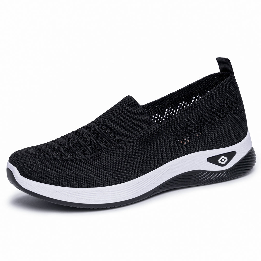 Damen nan nahtloser atmungsaktiver Strick-Slip-On Comfort-Walking-Schuh Drune