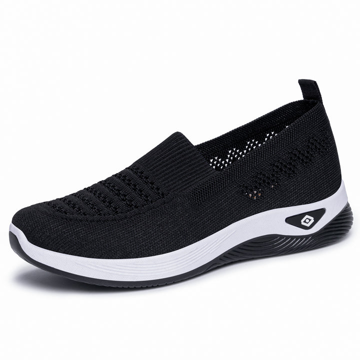 Damen nan nahtloser atmungsaktiver Strick-Slip-On Comfort-Walking-Schuh Drune