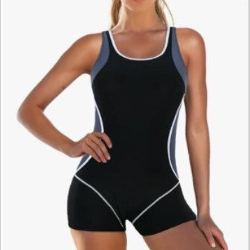 Damen Sportlicher Schwimmanzug mit Shorty-Schnitt Drune
