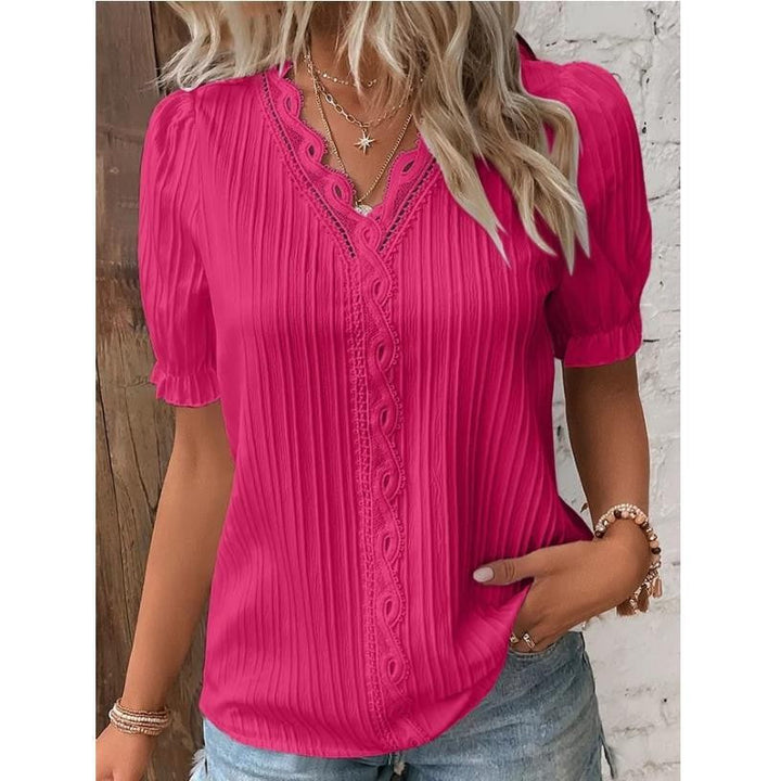Damen Bluse mit raffiniertem Rüschendetail Drune