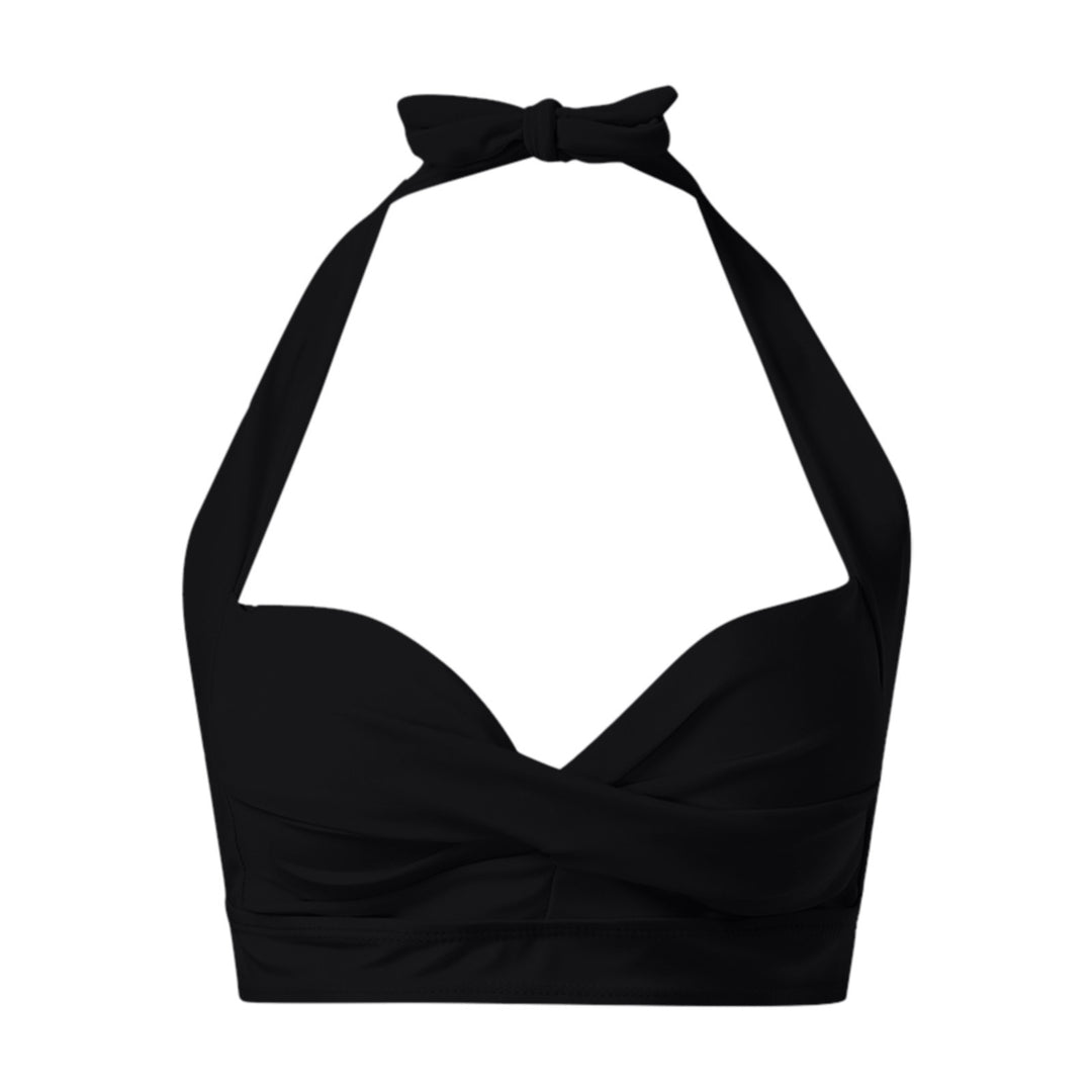 Damen Sportliches Bikinioberteil mit tiefem Ausschnitt und Halter-Design Drune
