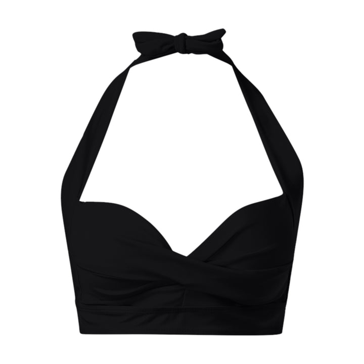 Damen Sportliches Bikinioberteil mit tiefem Ausschnitt und Halter-Design Drune