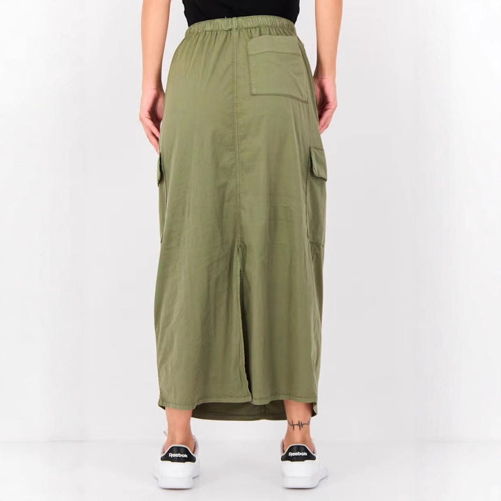 Damen Cargo-Rock mit praktischen Taschen und elastischem Bund Drune