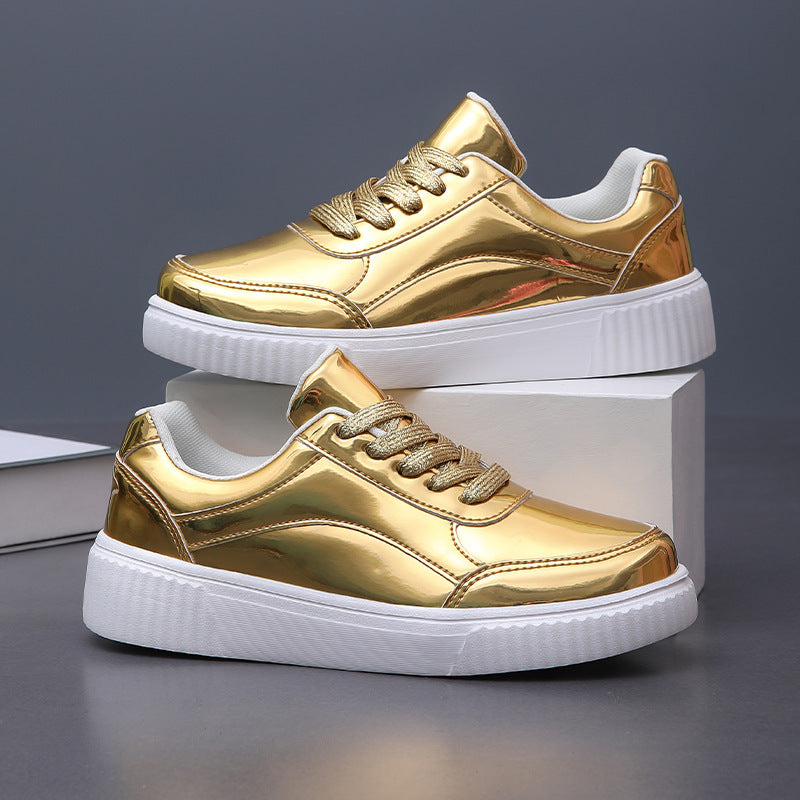 Damen Trendige und modische Sneakers mit glänzendem Obermaterial Drune