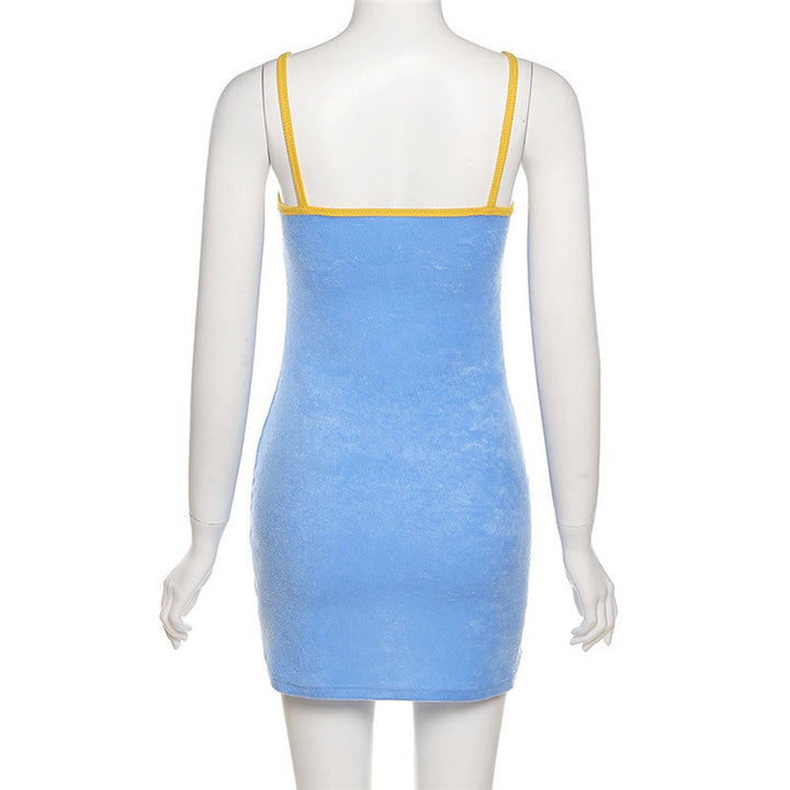 Damen Freizeitkleid mit feinem Frottee-Material und verstellbaren Trägern Drune