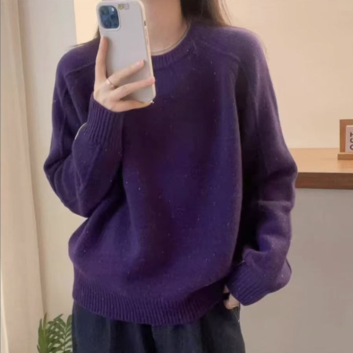 Damen Hochwertiger Pullover mit strukturiertem Design und weitem Schnitt Drune