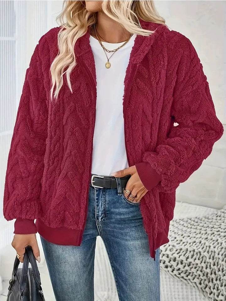 Damen Fleece-Jacke mit Struktur Drune
