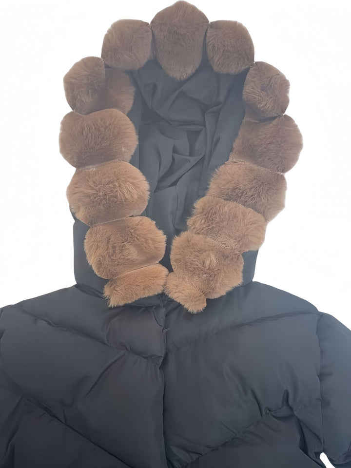 Damen Modische Daunenjacke mit hochabschließendem Kragen