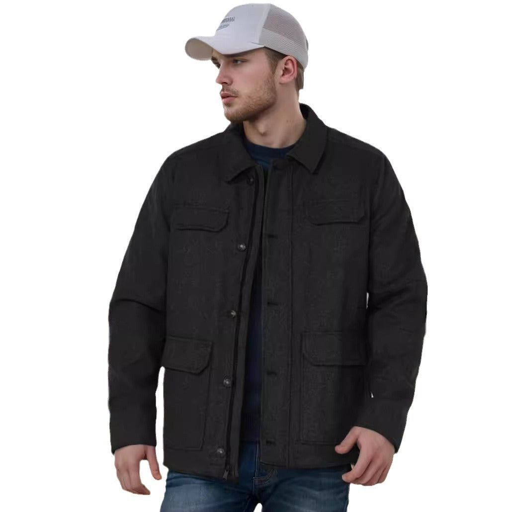 Herren modische Jacke mit praktischen Taschen Drune