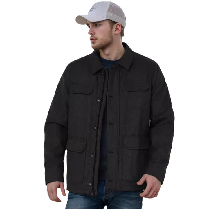 Herren modische Jacke mit praktischen Taschen Drune