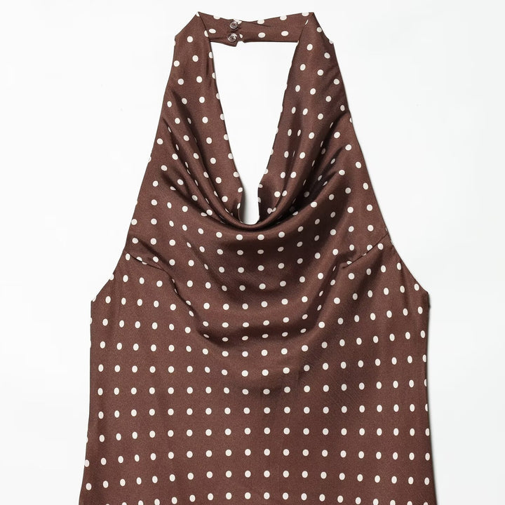 Damen Schal im eleganten Design mit Punkten und kontrastierenden Akzenten Drune