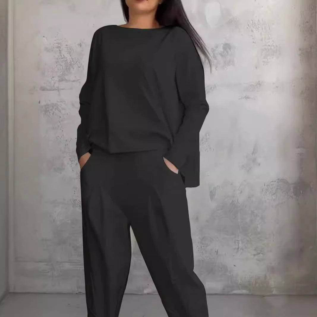 Damen lässiges Zweiteiliges Set aus hochwertiger Viskose Drune