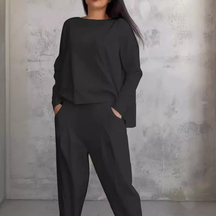 Damen lässiges Zweiteiliges Set aus hochwertiger Viskose Drune