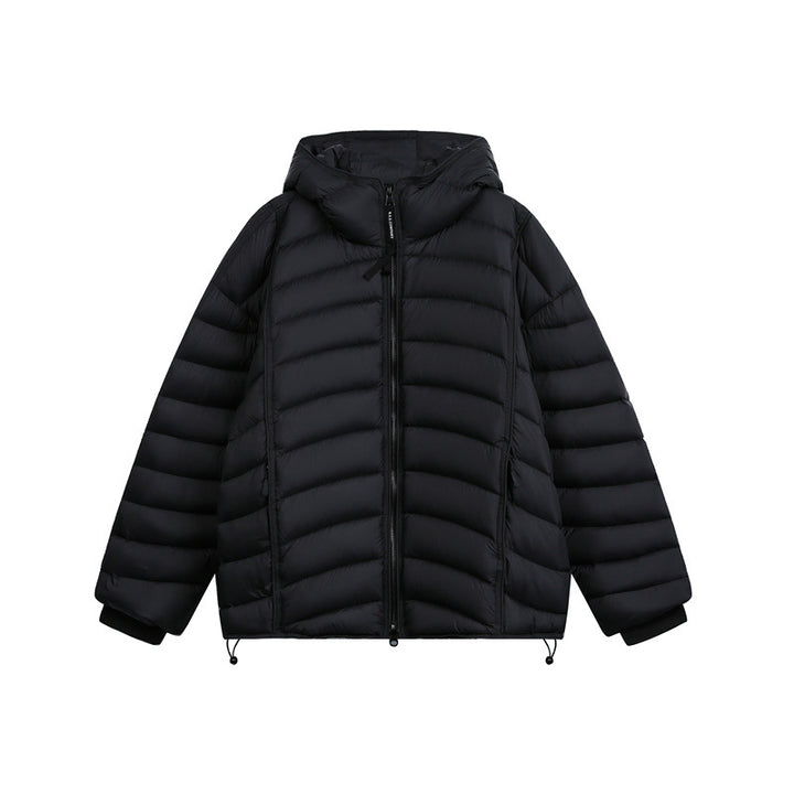 Damen Leichte Steppdaunenjacke mit Kapuze und verstellbarem Saum Drune