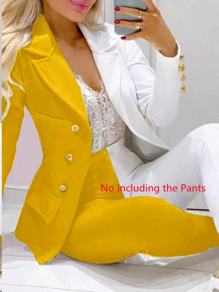 Damen Zweiteiliges Blazer-und-Hose-Set mit Schmetterlingsprint und glamourösem Glitzereffekt Drune