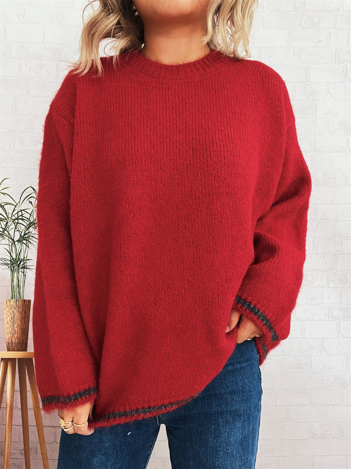 Damen Gemütlicher Strickpullover mit weichem Material und lässigem Schnitt Drune