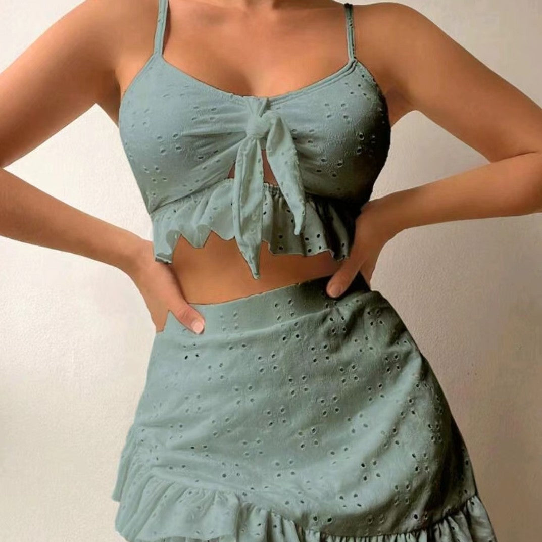 Damen Crop-Top und Rock-Set Drune