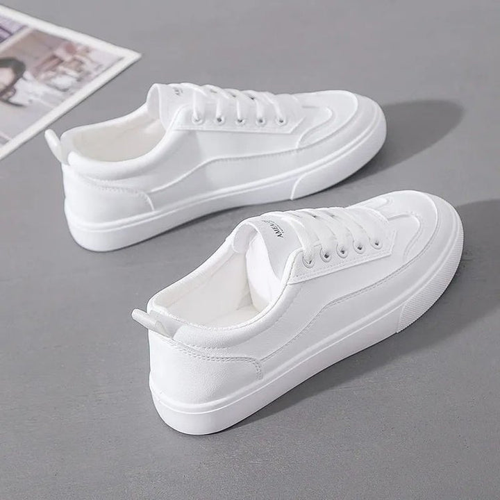 Damen Minimalistische Plateausneaker aus Textil mit gepolstertem Schaft und profilierter Gummisohle Drune