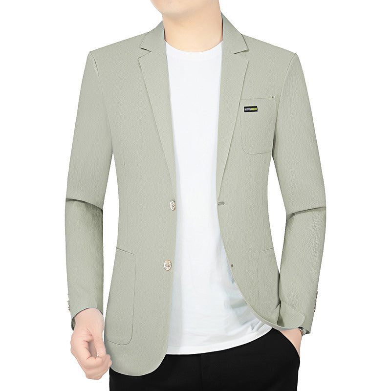 Herren Modernes Stretch Business-Sakko mit schmalem Schnitt und aufgesetzten Taschen Drune