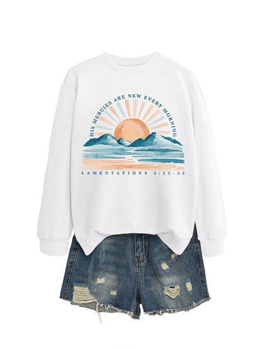 Damen Sweatshirt mit inspirierendem Sonnenaufgangsdesign und lässigem Schnitt Drune