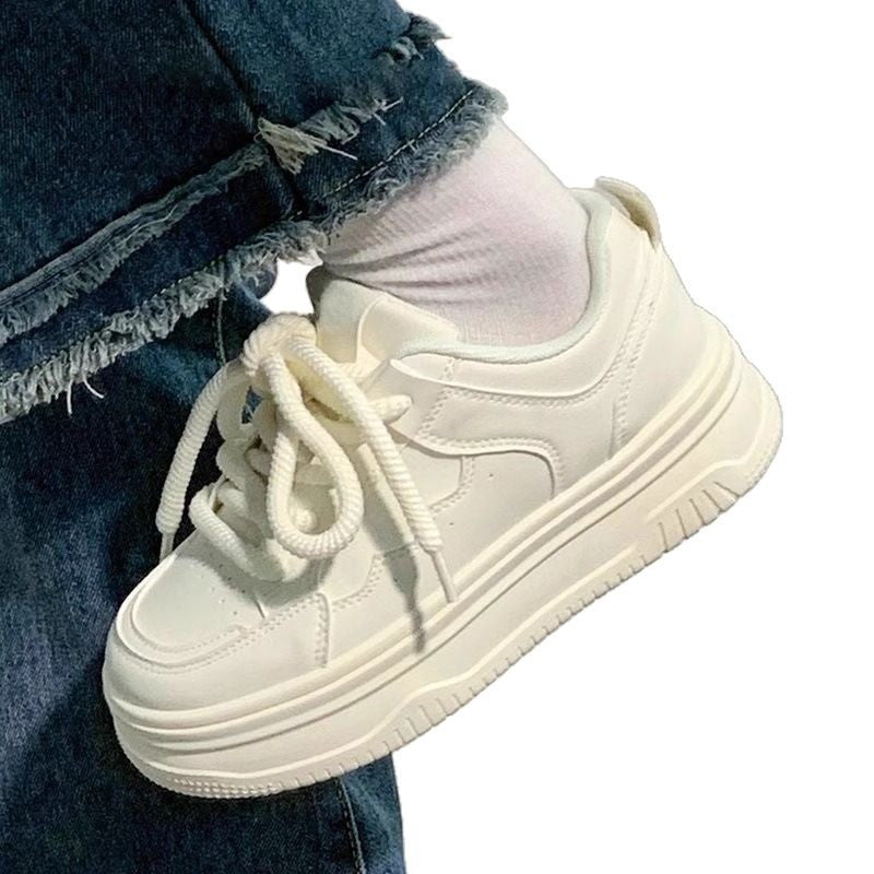 Damen Komfortable Sneaker mit dicker Gummisohle und atmungsaktivem Obermaterial Drune
