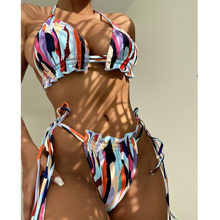 Damen Triangel-Bikini mit verspieltem Design Drune