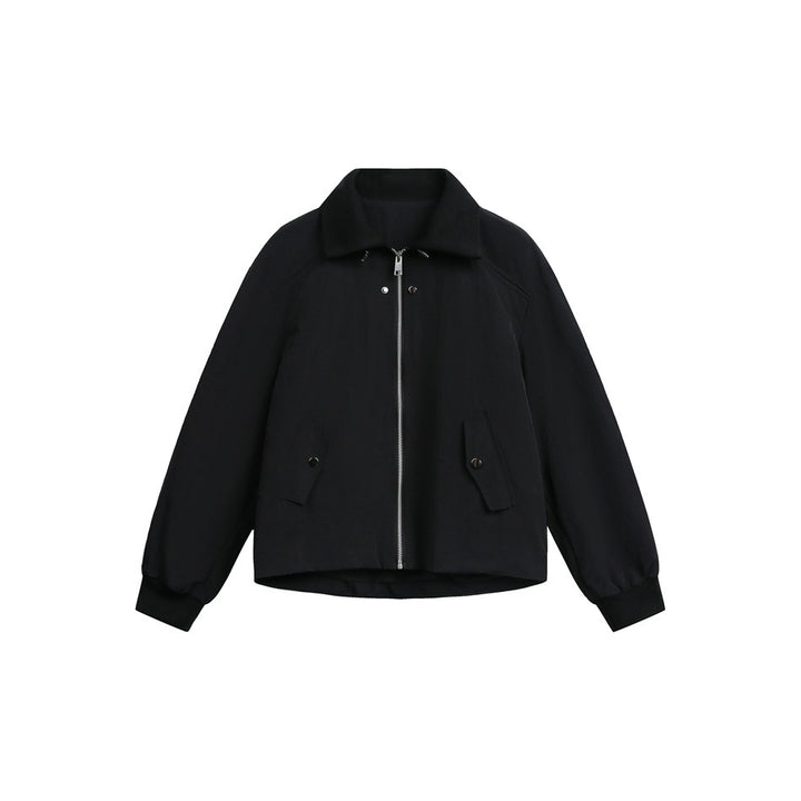 Damen Boxy-Blousonjacke mit hohem Stehkragen, elastischen Bündchen und Pattentaschen Drune