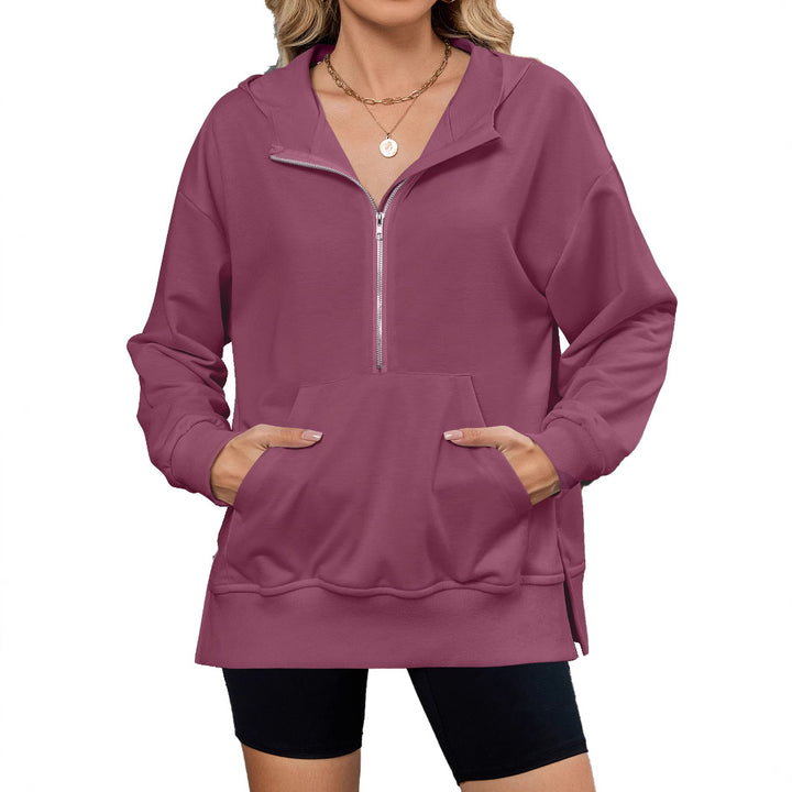 Damen Kapuzenpullover mit durchgehendem Reißverschluss und Taschen Drune