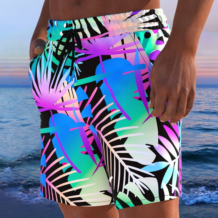 Herren Badeshorts mit animalischem Muster und elastischem Bund Drune