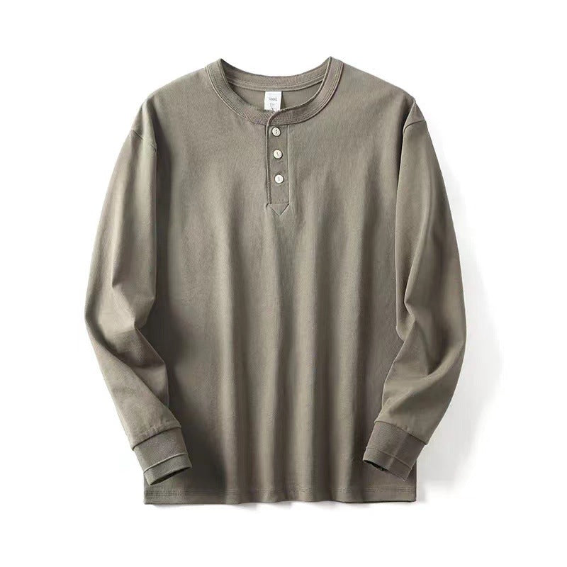 Damen Langarm-Henley-Shirt aus atmungsaktiver Baumwolle Drune