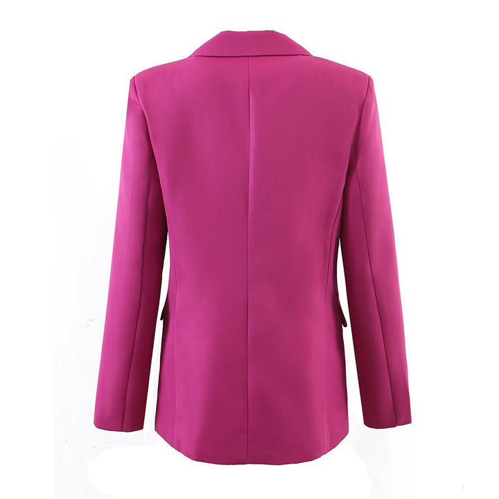 Damen Longline-Oversize-Blazer mit Schalkragen und Pattentaschen Drune