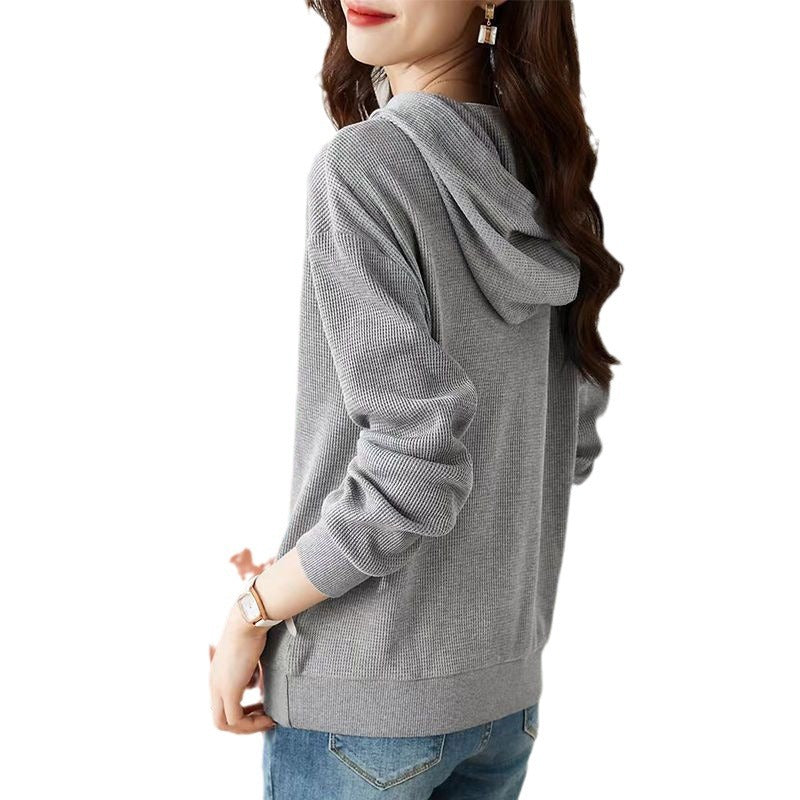 Damen modischer Hoodie mit strukturiertem Design Drune