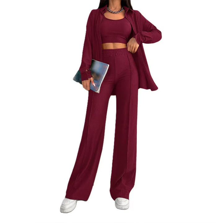 Damen Lässiges Zweiteiliges Set mit weitem Schnitt Drune