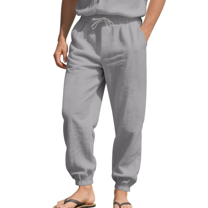 Herren Leichte Haremshose aus atmungsaktivem Material mit seitlichen Taschen Drune