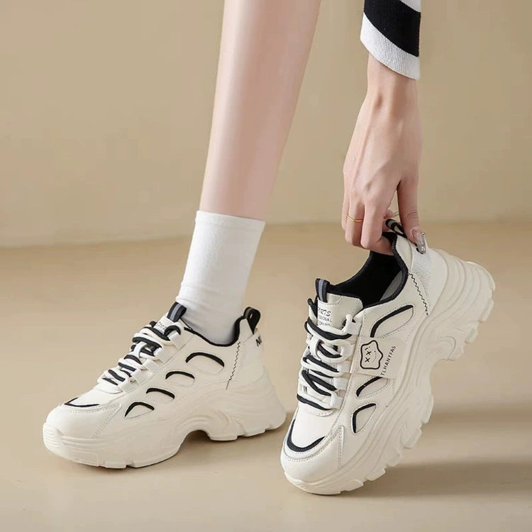 Damen Sportliche Chunky Sneakers mit ergonomischer Dämpfung und atemberaubender Oberflächenstruktur Drune