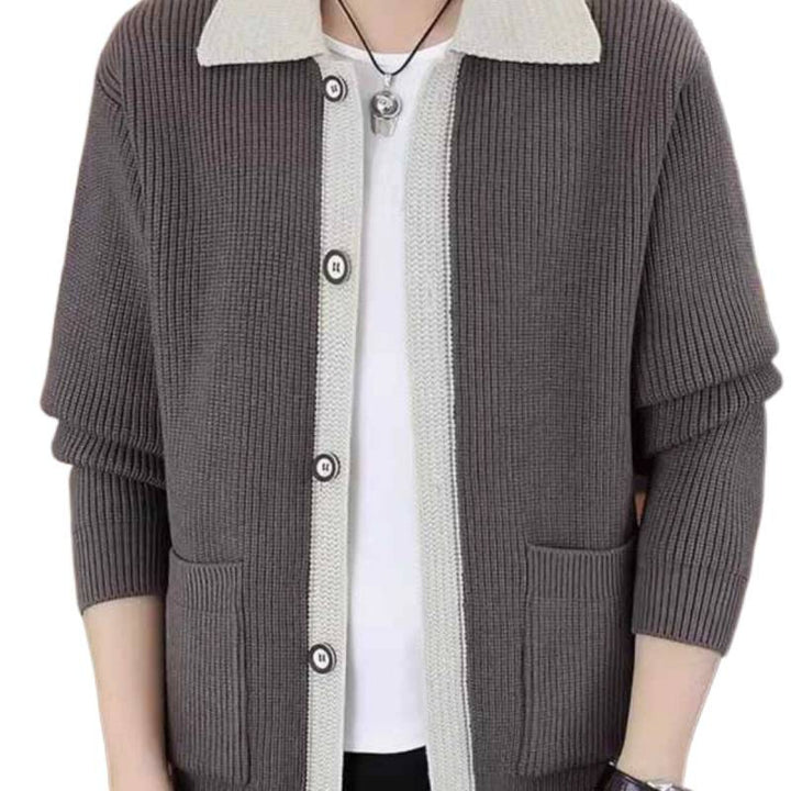Herren Strickjacke mit praktischem Button-Up-Design Drune