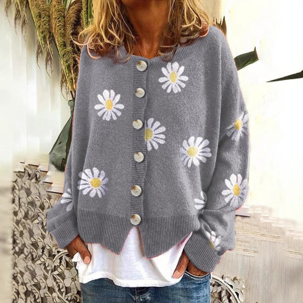 Damen modischer Blumensweater Drune