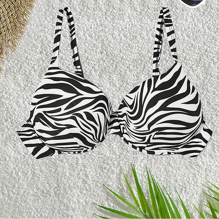 Damen Triangel-Bikinioberteil mit raffinierten Rüschendetails und verstellbaren Trägern Drune