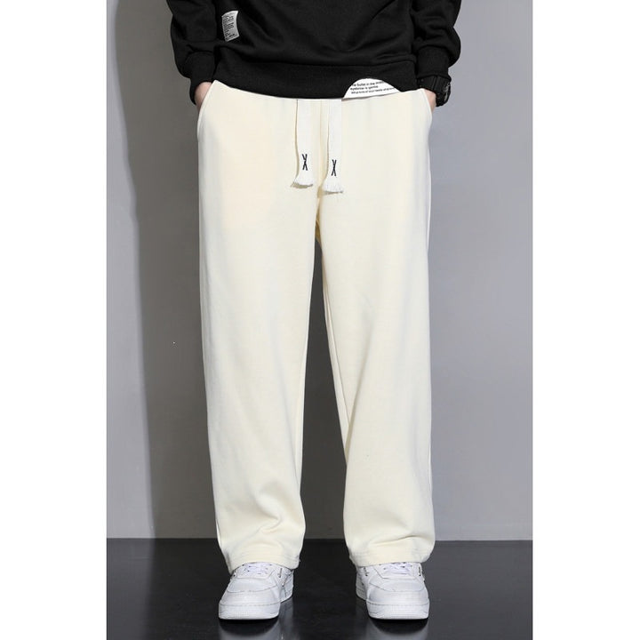 Herren Relaxed-Fit Jogginghose aus French-Terry mit weitem Bein und Tunnelzug Drune