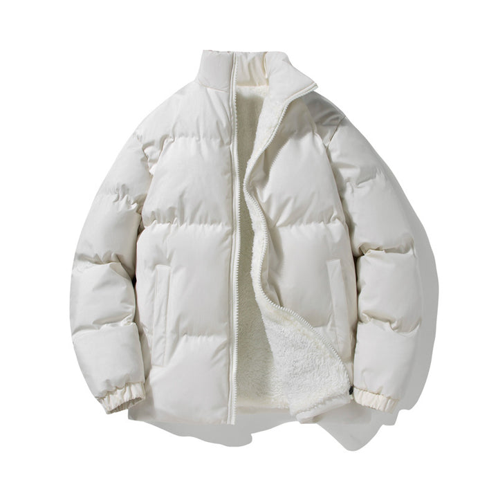 Herren Thermo‑Steppjacke mit Sherpa‑Fleece‑Innenfutter, Stehkragen und verdecktem Reißverschluss Drune